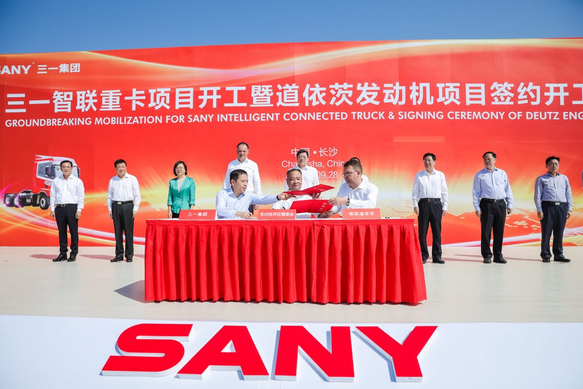 Deutz and Sany jont venture to manufacture high-performance engines in Hunan, China