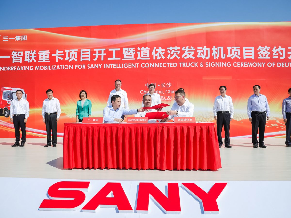 Deutz and Sany jont venture to manufacture high-performance engines in Hunan, China