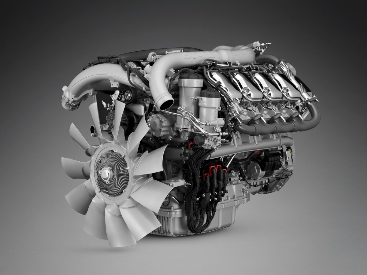 Scania offers up to 6% fuel savings with four new V8 engines and powertrains