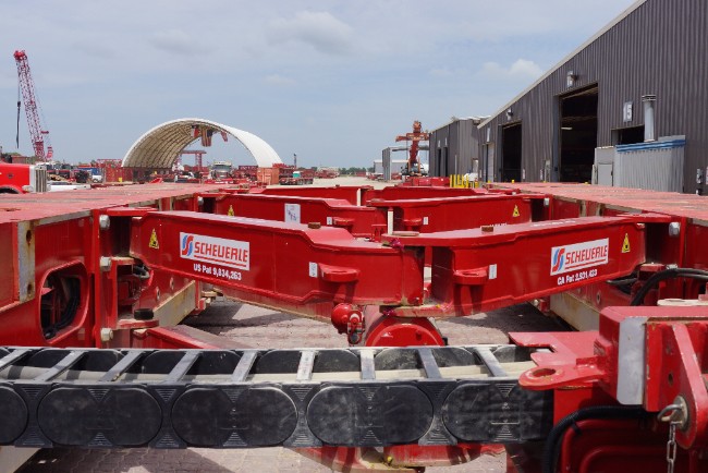 Mammoet acquires widening adaptor patent for SPMT trailers