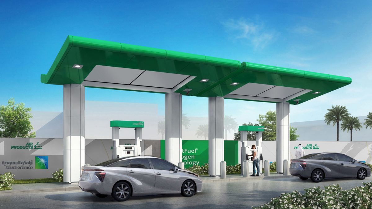 Saudi Aramco and Air Products to build the first hydrogen fuel cell vehicle fueling station in Saudi Arabia