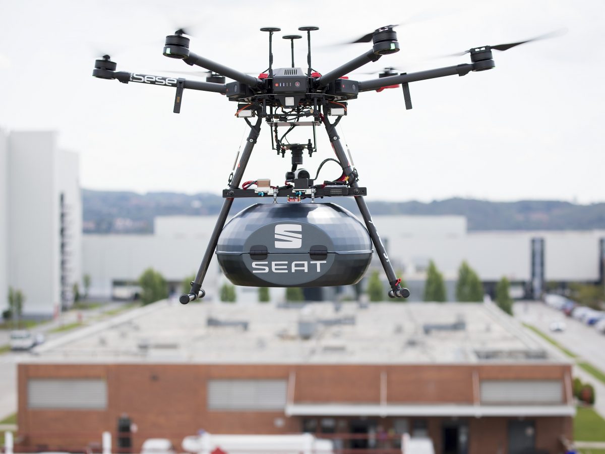 SEAT and Grupo Sesé launch parts delivery service using drones in Spain