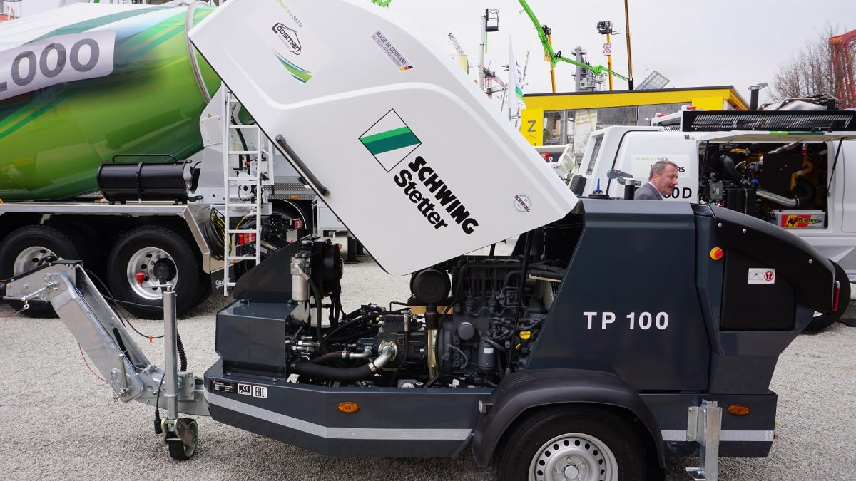 Schwing presents TP100 compact pump at bauma 2019