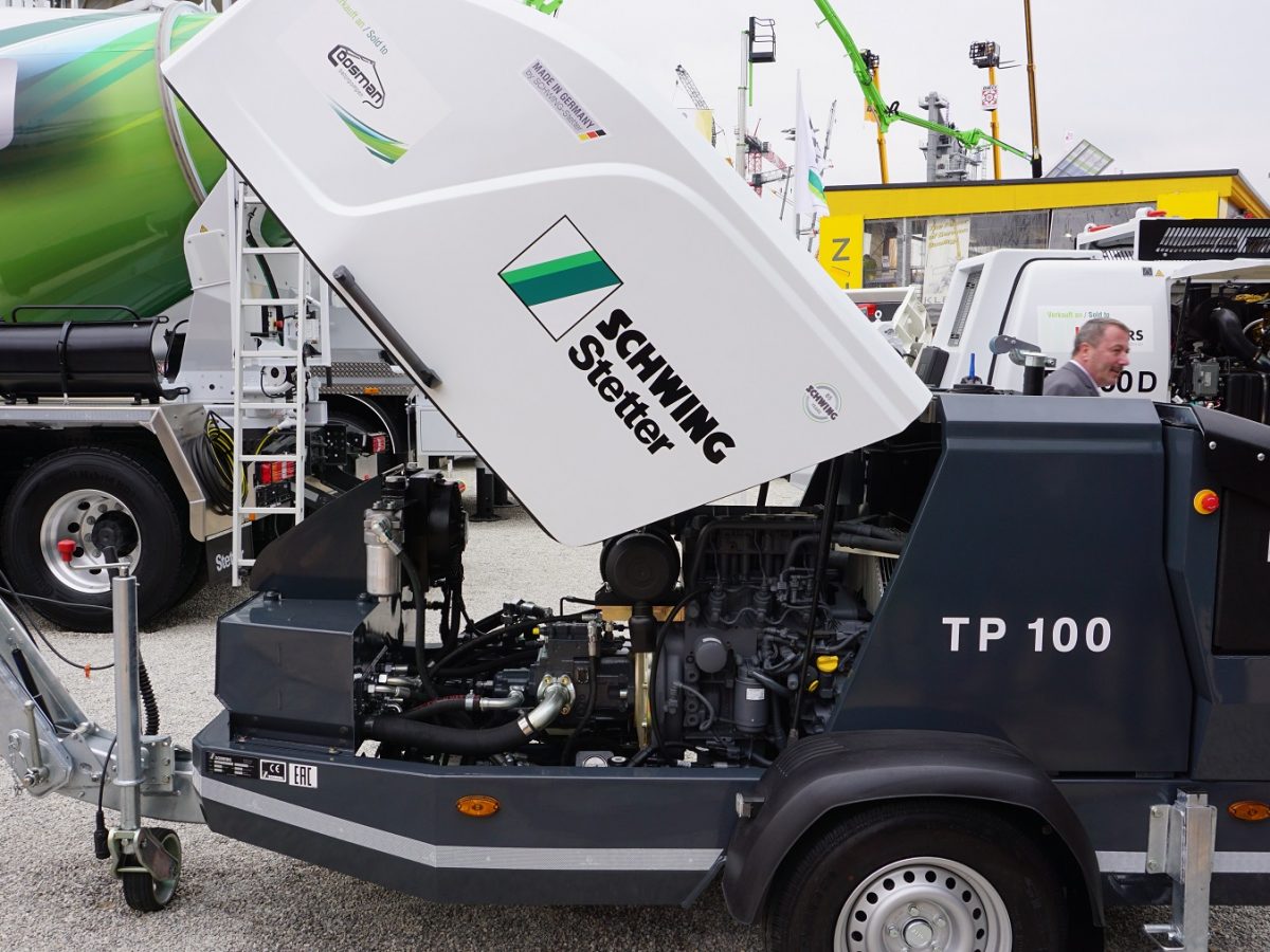 Schwing presents TP100 compact pump at bauma 2019