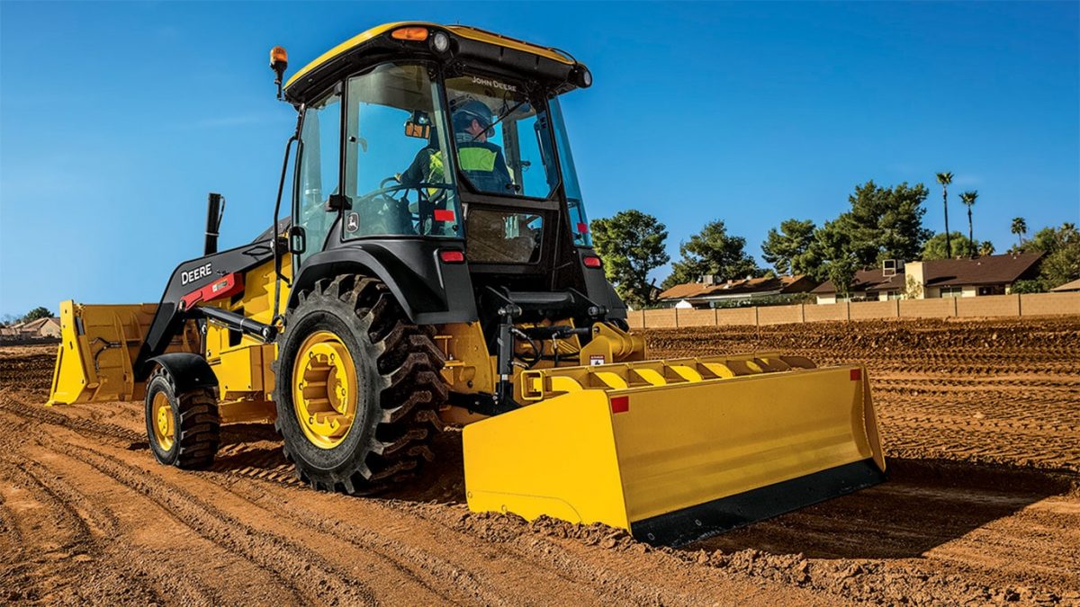 John Deere 210L and 210L EP tractor loaders available with grade control-ready and grade indication factory options