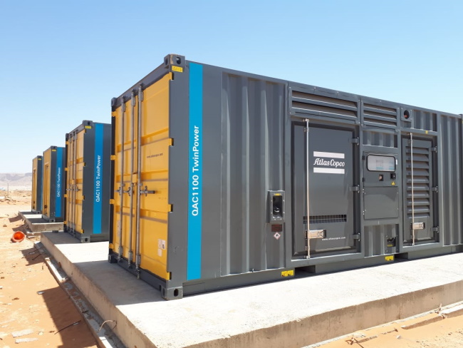 Atlas Copco TwinPower generators power large water and beverage factory in Saudi Arabia