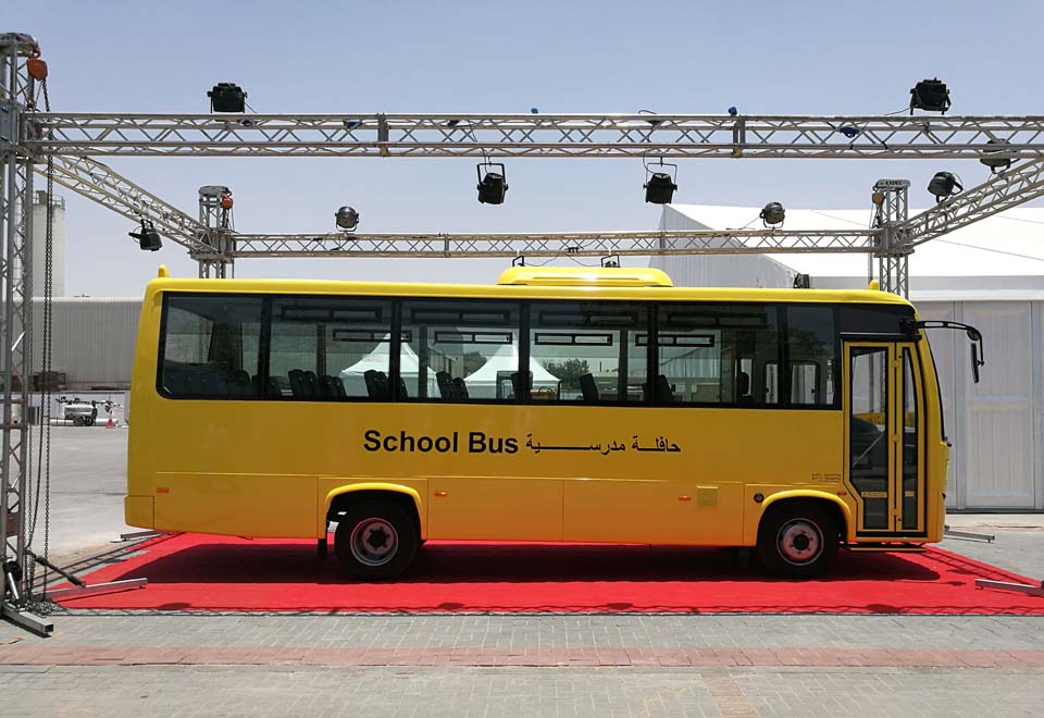 Ashok Leyland debuts first GCC-made rollover-protected bus