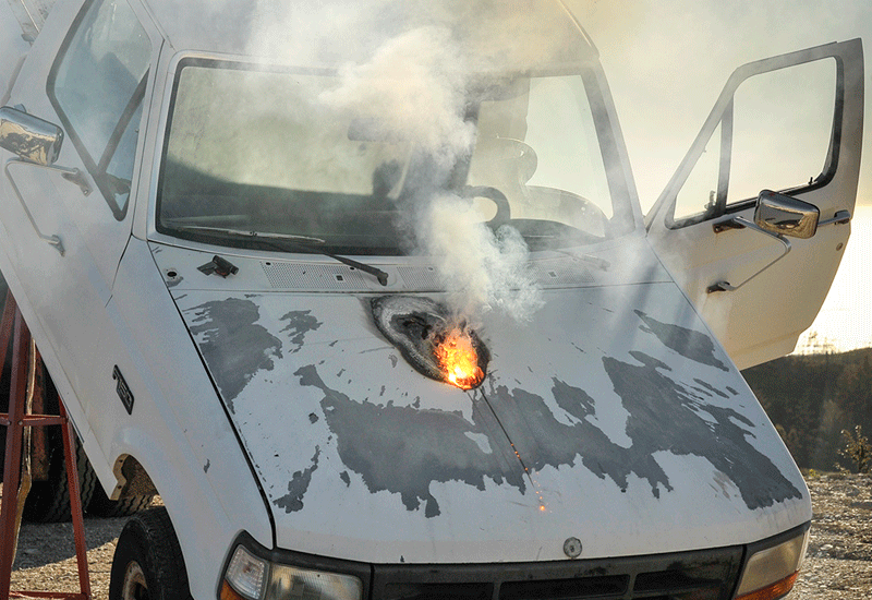 Lockheed-Martin test fires V8-killing laser weapon