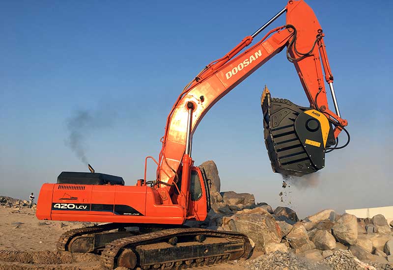 Crushing victory: MB Crusher is playing to its strengths at a Riyadh lime quarry