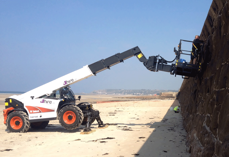 Bobcat T40180 deployed for sea wall repairs