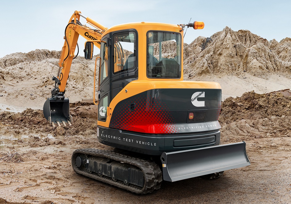 Cummins develops electric mini excavator prototype