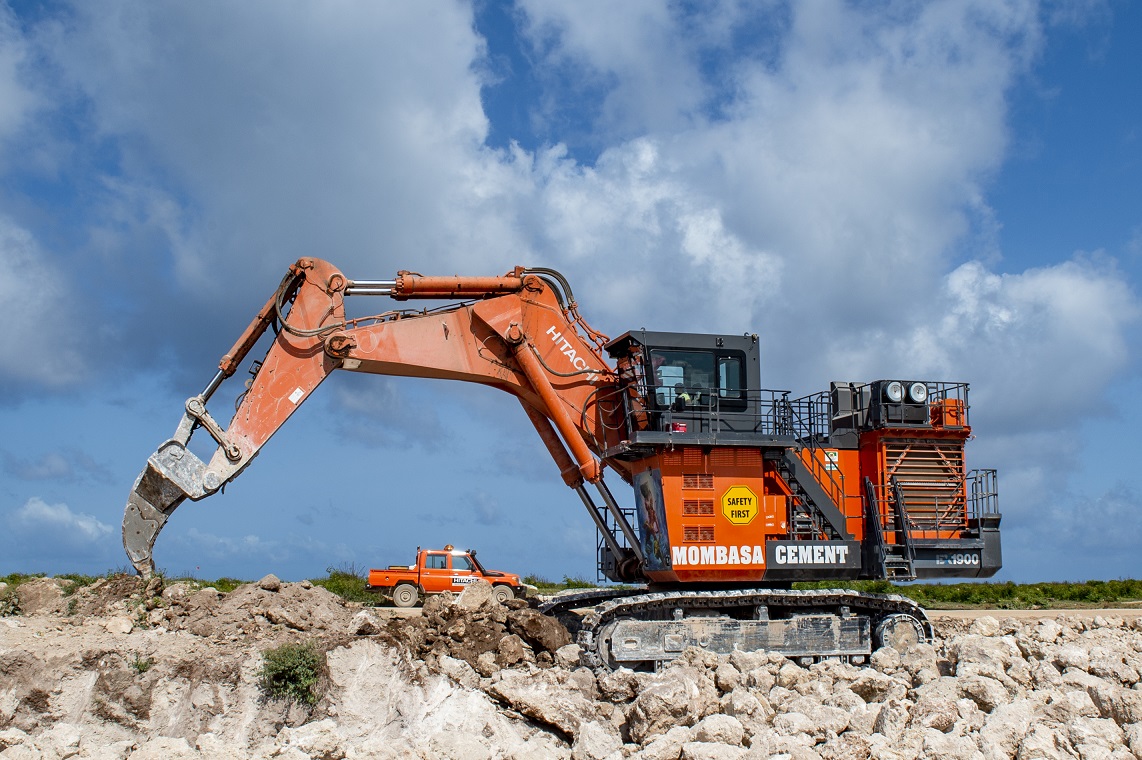 Mombasa Cement increases production capacity with second Hitachi EX-1900-6 excavator