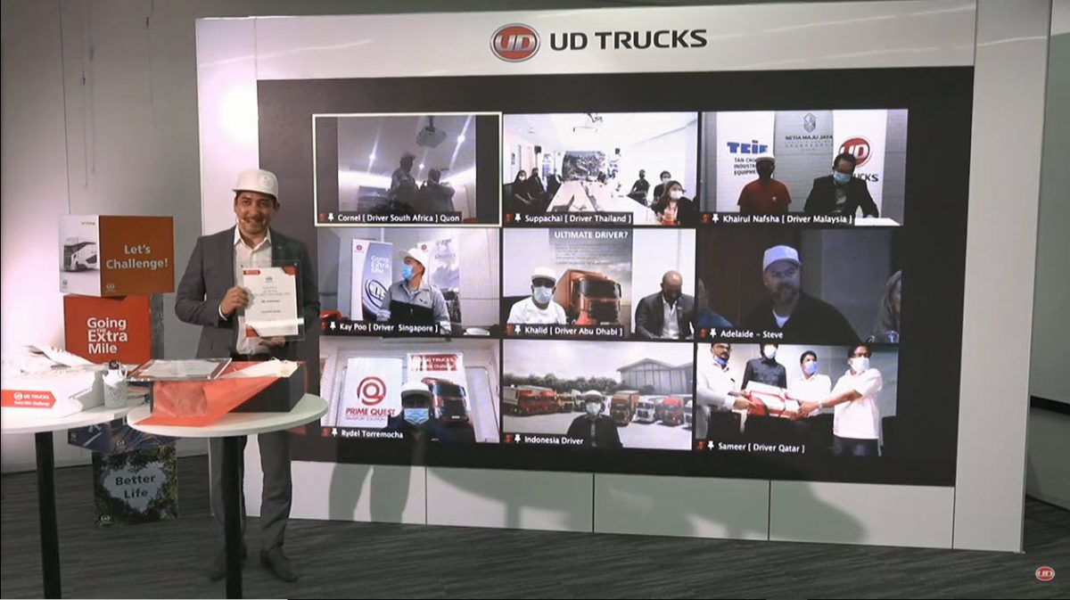 Drivers from UAE and Qatar among the ten winners of the UD Trucks’ 2020 Extra Mile Challenge