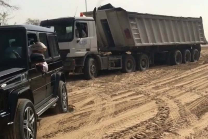 Dubai’s Crown Prince saves dump truck with G-Wagon