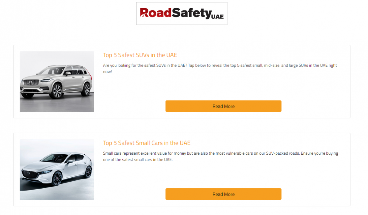 How to find the safest cars in the UAE