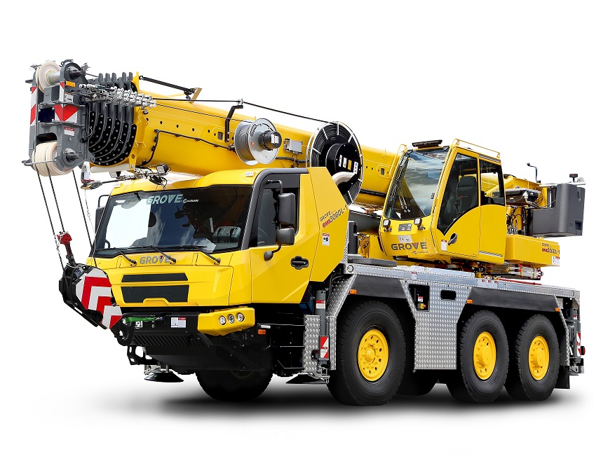 Grove's three-axle all-terrain cranes now feature a spacious new carrier cab, known as cab2020