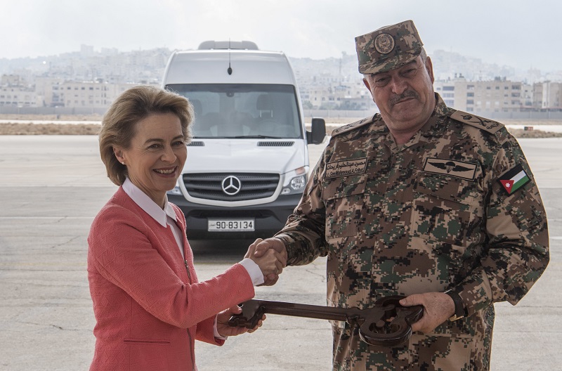 Germany gives 126 Mercedes-Benz vehicles as aid to Jordan