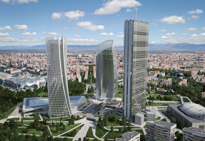 Potain cranes erect Zaha Hadid tower in Italy