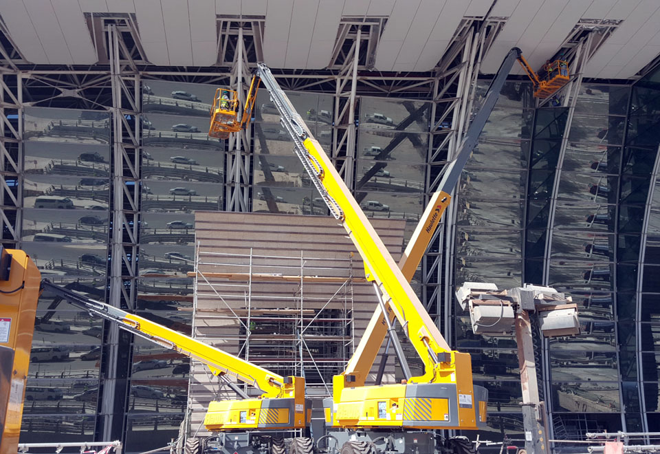 Haulotte boom and scissor lifts assist Saudi airport expansion work