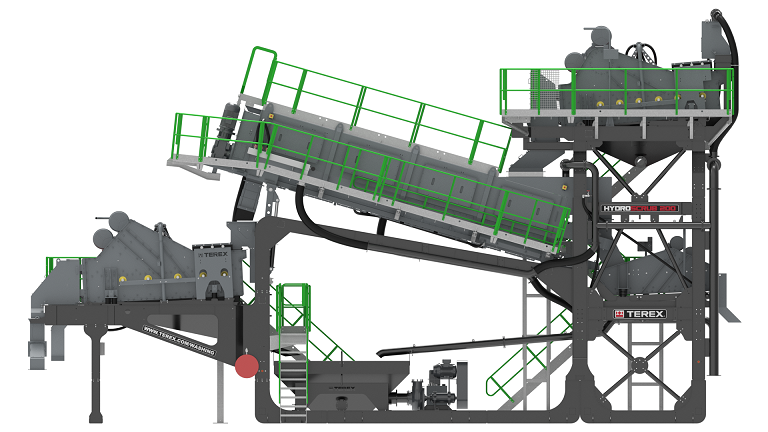 The Terex Hydroscrub 200 is specifically engineered to work in wash recycling applications