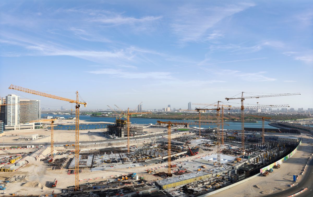 NFT supplies fourteen Potain tower cranes for Reem Mall construction in Abu Dhabi