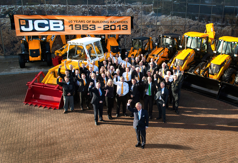 JCB celebrates 60 years of its backhoe loader