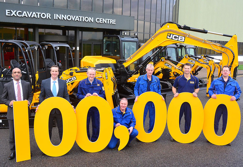 JCB marks 100,000th mini excavator milestone