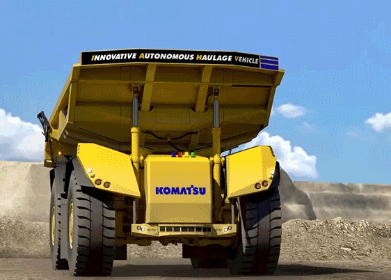 Komatsu unveils driverless autonomous dump truck - PMV Middle East