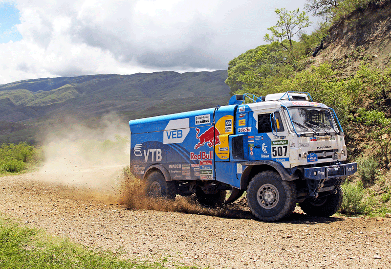 Liebherr-powered Kamaz trucks fill podium at Dakar