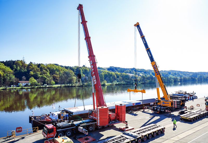 Liebherr cranes team up to lift giant cold boxes