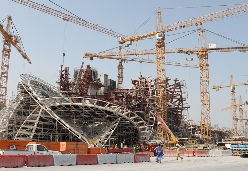 Liebherr cranes help out on Qatar's 'desert rose'