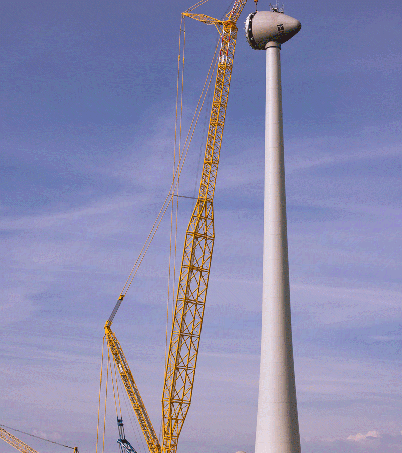 Terex unit uses Boom Booster for turbine erection