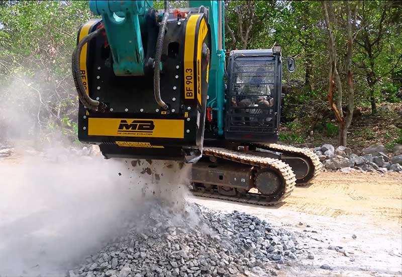 The impact of crushing directly with excavators