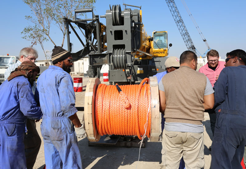 Manitowoc, CCC test synthetic hoist rope in Qatar