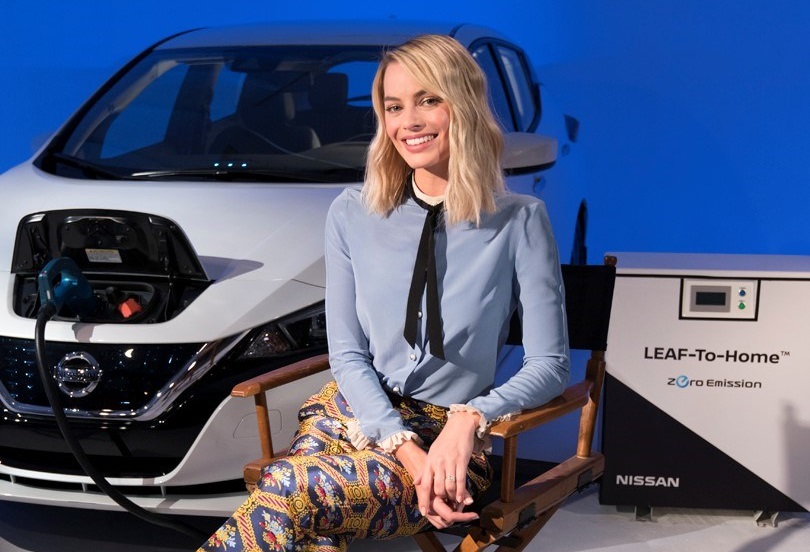 Nissan Leaf battery powers Margot Robbie’s Facebook livestream