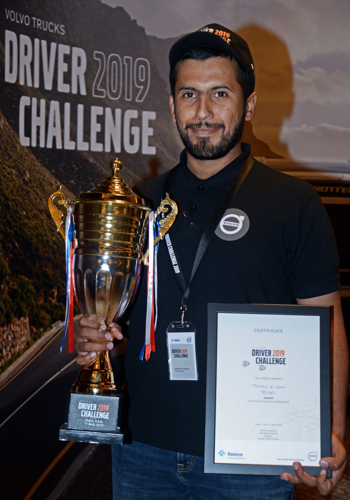 Abu Dhabi based driver wins UAE Volvo Trucks Driver Challenge 2019