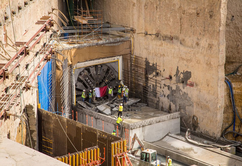 Tunnel boring machine breaks through at Msheireb