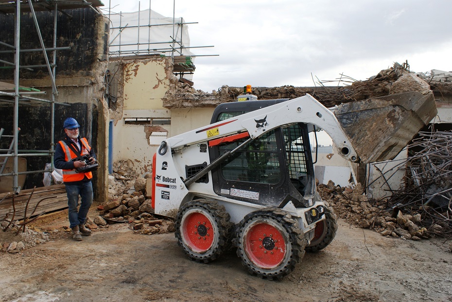 Remote control increases safety on demolition jobsite