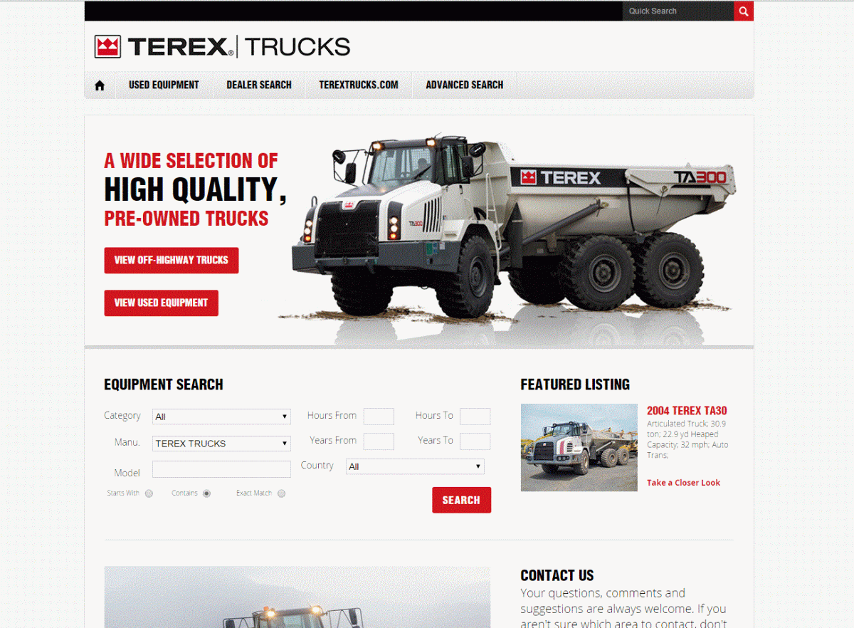 Terex Trucks launches website to trade used trucks