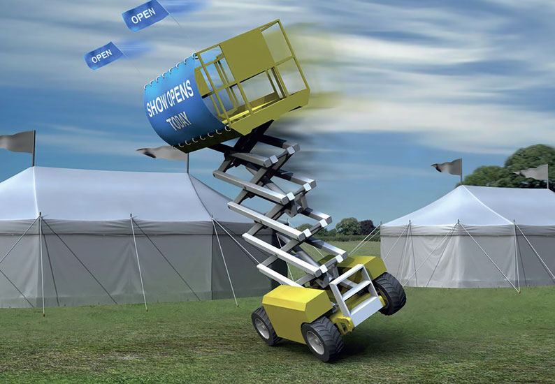 Do not attach banners to scissor lifts, warns IPAF