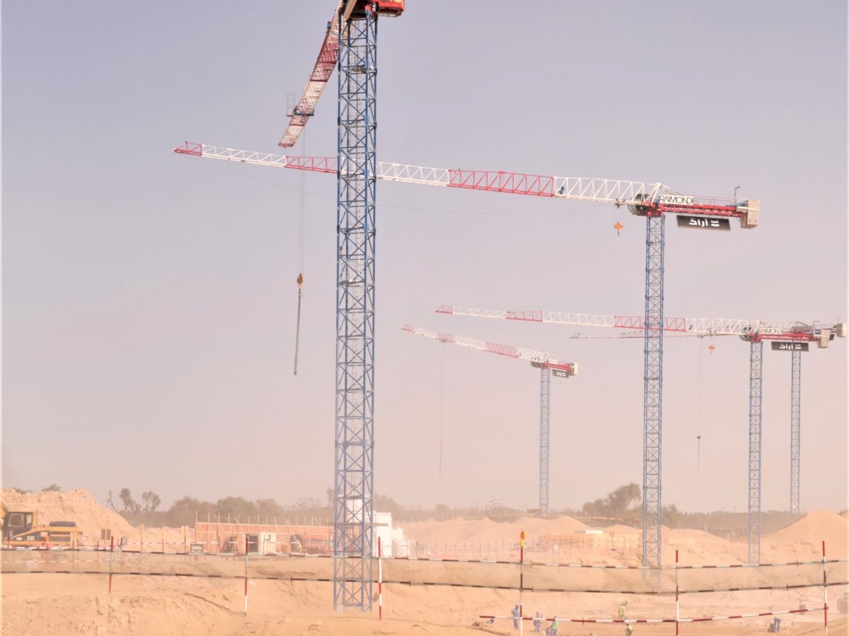 Raimondi Middle East erects eight tower cranes at the Aljada megaproject in Sharjah, UAE