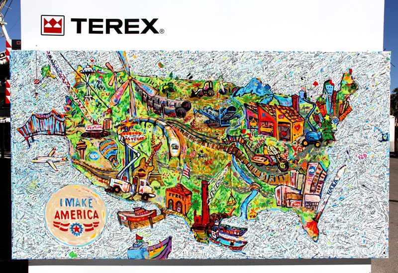 Terex donates 'I Make America' artwork to AEM