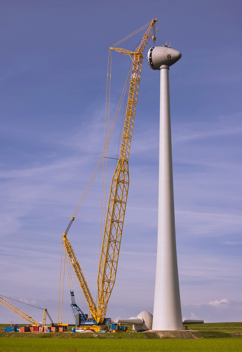 Terex unit uses Boom Booster for turbine erection