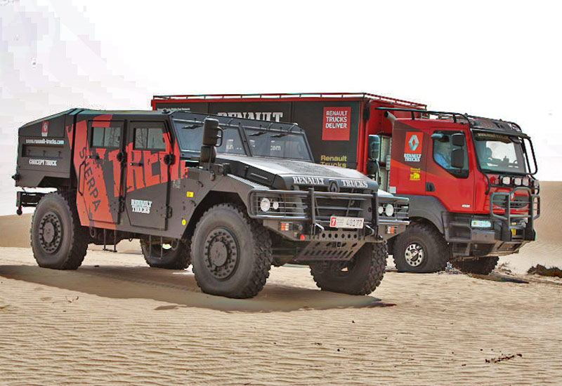 Renault in Dubai desert test for Sherpa and Kerax