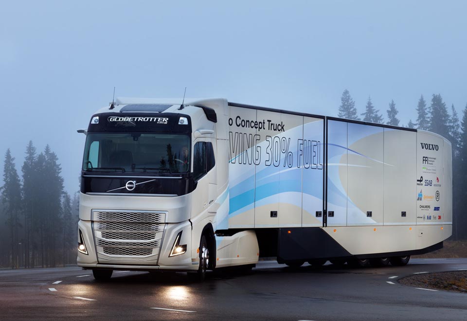 Volvo hybrid truck concept enables 10% fuel saving