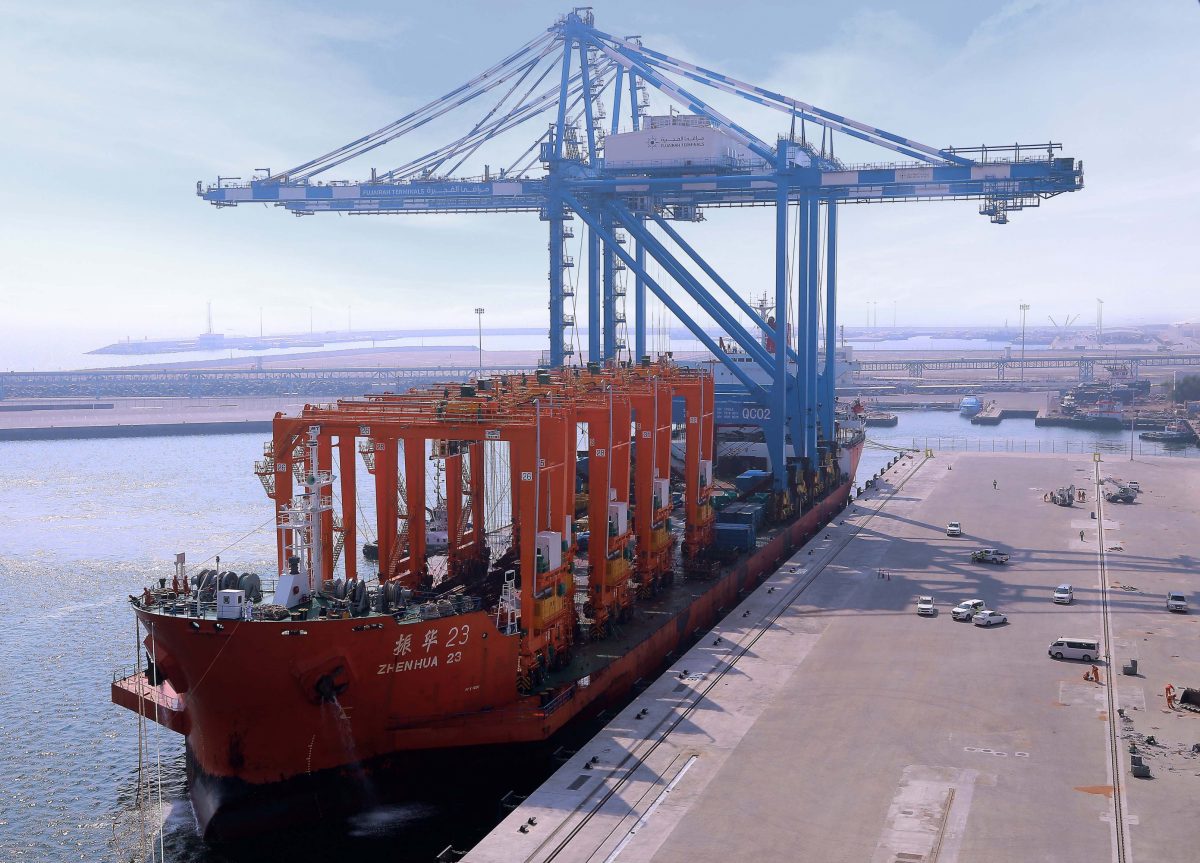 ZMPC China supplies two quay cranes to the Port of Fujairah