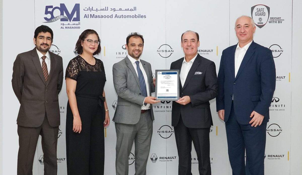 Al Masaood Automobiles receives Bureau Veritas’ ‘Safeguard’ Label for sales and aftersales operations