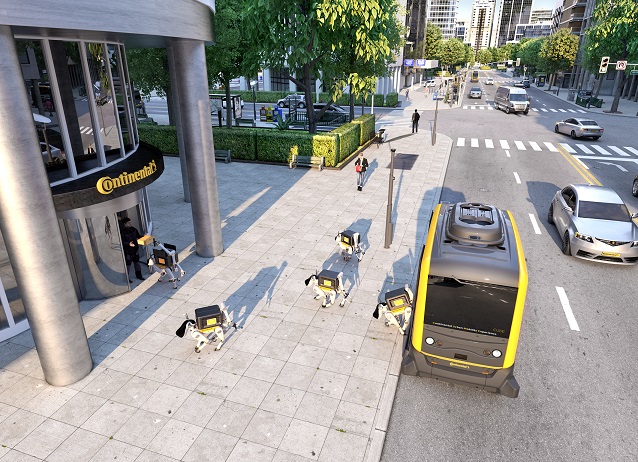 Continental’s vision for seamless mobility combines autonomous shuttles and delivery robots