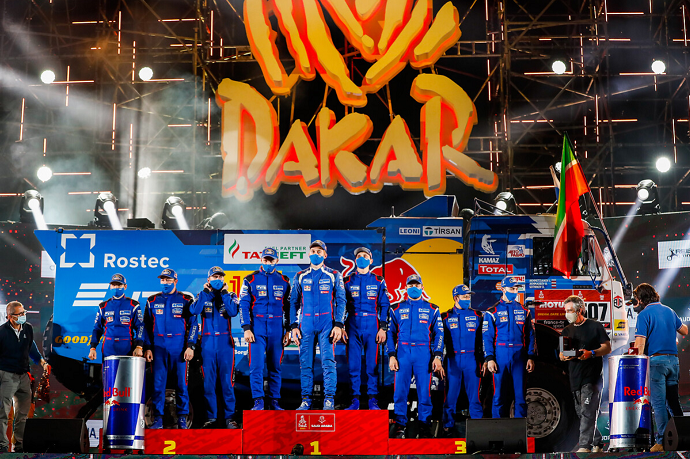 18 wins and all three podium places: Kamaz-master extends winning streak at Dakar 2021