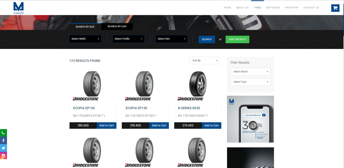 Al Masaood TBA launches online tyre store